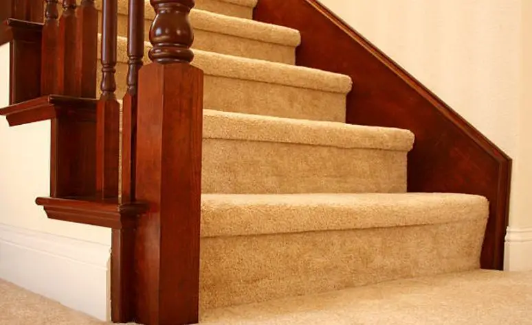 carpet wrapped stairs